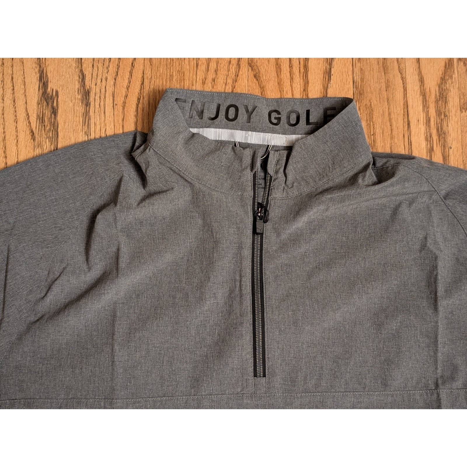 Puma Golf Coastal Woven Quarter-Zip Pullover Golf Windbreaker 538931 Mens L Gray — image 5 of 8